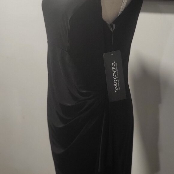 Dressbarn Size 6 Tummy Control Black Dress with tags - Picture 2 of 7